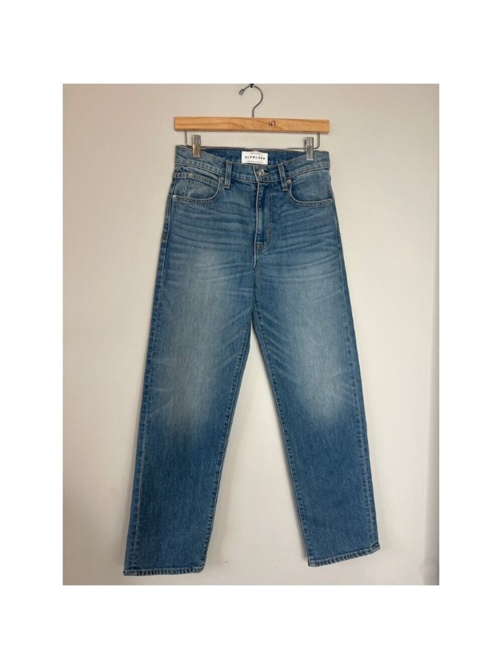 NEW SLVRLAKE Sophie High Rise Straight Leg Fit Ankle Jeans Blue Wash Size: 26 - Picture 2 of 7